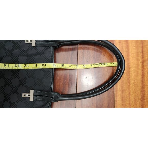 Tumi Signature Collection Handbag Tote Nylon w/Leather Trim Black - Picture 16 of 16